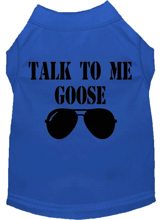 Talk to me Goose Screen Print Dog Shirt Blue XXL